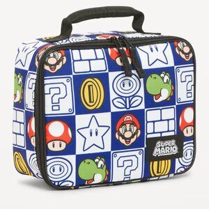 Super Mario Bros -Lunch Box - Insulated Bag w/ Yoshi, Mario, & Power-Ups!